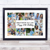 Photo Collage 40th Birthday Gift For Brother-In-Law 22-Photo Print Or Canvas