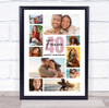 Photo Collage 40th Birthday Custom Gift For Fiancée 10-Photo Print Or Canvas