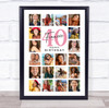Photo Collage 40th Birthday Custom Gift For Fiancée 20-Photo Print Or Canvas