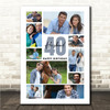 Photo Collage 40th Birthday Custom Gift For Husband 10-Photo Print Or Canvas