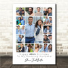 Photo Collage 40th Birthday Custom Gift For Husband 15-Photo Print Or Canvas