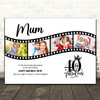 Photo Collage 40th Birthday Gift For Mum 4-Photo Camera Film Print Or Canvas