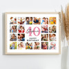 Photo Collage 40th Birthday Custom Gift For Stepmum 20-Photo Print Or Canvas