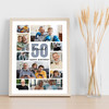 Photo Collage 50th Birthday Custom Gift For Grandad 10-Photo Print Or Canvas