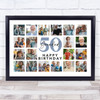 Photo Collage 50th Birthday Custom Gift For Grandad 20-Photo Print Or Canvas