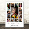 Photo Collage 100th Birthday Gift For Sister-In-Law 15-Photo Print Or Canvas