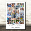 Photo Collage 70th Birthday Custom Gift For Husband 15-Photo Print Or Canvas
