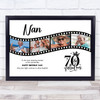 Photo Collage 70th Birthday Gift For Nan 4-Photo Camera Film Print Or Canvas