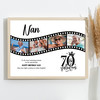 Photo Collage 70th Birthday Gift For Nan 4-Photo Camera Film Print Or Canvas