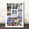 Photo Collage 80th Birthday Gift For Brother-In-Law 10-Photo Print Or Canvas