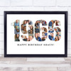 Photo Collage White 24-Photo Birthday Gift For Him Year 1966 Print Or Canvas