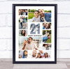 Photo Collage 21st Birthday Gift For Brother-In-Law 10-Photo Print Or Canvas