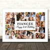 Photo Collage 21st Birthday Custom Gift For Fiancée 22-Photo Print Or Canvas