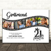 Photo Collage 21st Birthday Gift For Girlfriend 4-Photo Film Print Or Canvas