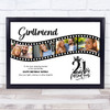 Photo Collage 21st Birthday Gift For Girlfriend 4-Photo Film Print Or Canvas
