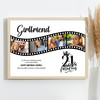 Photo Collage 21st Birthday Gift For Girlfriend 4-Photo Film Print Or Canvas