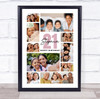 Photo Collage 21st Birthday Custom Gift For Stepmum 10-Photo Print Or Canvas