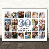 Photo Collage 30th Birthday Custom Gift For Brother 20-Photo Print Or Canvas