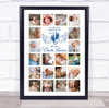 Photo Collage Kids Memorial Custom Gift 20-Photo Blue Wings Print Or Canvas