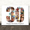 Photo Collage 30th Birthday Gift For Her 18-Photo Number 30 Print Or Canvas