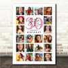 Photo Collage 30th Birthday Gift For Sister-In-Law 20-Photo Print Or Canvas