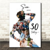 Photo Collage 30th Birthday Custom Gift For Son 9-Photo Man Print Or Canvas