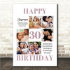 Photo Collage 30th Birthday Custom Gift For Stepmum 6-Photo Print Or Canvas Photo Collage 30th Birthday Custom Gift For Stepmum 6-Photo Print Or Canvas