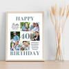 Photo Collage 40th Birthday Custom Gift For Brother 6-Photo Print Or Canvas