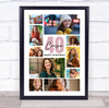 Photo Collage 40th Birthday Gift For Cousin 10-Photo Female Print Or Canvas
