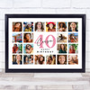 Photo Collage 40th Birthday Custom Gift For Cousin 20-Photo Print Or Canvas