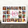 Photo Collage 40th Birthday Gift For Granddaughter 20-Photo Print Or Canvas