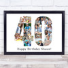 Photo Collage 40th Birthday Custom Gift For Him 19-Photo 40 Print Or Canvas