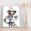 Photo Collage 40th Birthday Custom Gift For Son 9-Photo Man Print Or Canvas