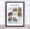 Photo Collage 50th Birthday Custom Gift For Grandad 6-Photo Print Or Canvas