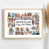 Photo Collage 50th Birthday Gift For Sister-In-Law 22-Photo Print Or Canvas