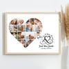 Photo Collage Kids Memorial Gift For Anyone 14-Photo Heart Dove Print Or Canvas