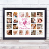 Photo Collage Kids Memorial Gift For Anyone 20-Photo Pink Wings Print Or Canvas
