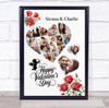 Photo Collage Valentine's Day Custom Gift 19-Photo Hearts Roses Print Or Canvas