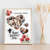 Photo Collage Valentine's Day Custom Gift 19-Photo Hearts Roses Print Or Canvas