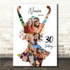 Photo Collage 30th Birthday Custom Gift For Niece 9-Photo Women Print Or Canvas