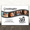 Photo Collage 30th Birthday Gift For Granddaughter 4-Photo Film Print Or Canvas