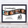 Photo Collage 40th Birthday Gift For Granddaughter 4-Photo Film Print Or Canvas
