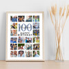Photo Collage 100th Birthday Gift For Husband 20-Photo Portrait Print Or Canvas
