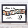 Photo Collage 50th Birthday Gift For Mother-In-Law 4-Photo Film Print Or Canvas