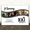 Photo Collage 100th Birthday Gift For Mummy 4-Photo Camera Film Print Or Canvas
