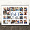 Photo Collage 60th Birthday Custom Gift For Son-In-Law 20-Photo Print Or Canvas