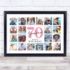 Photo Collage 70th Birthday Gift For Grandma 20-Photo Landscape Print Or Canvas