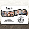 Photo Collage 100th Birthday Gift For Uncle 4-Photo Camera Film Print Or Canvas