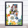 Photo Collage 7-Photo 4th Birthday Gift For Kids Boys Dinosaurs Print Or Canvas