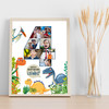 Photo Collage 7-Photo 4th Birthday Gift For Kids Boys Dinosaurs Print Or Canvas